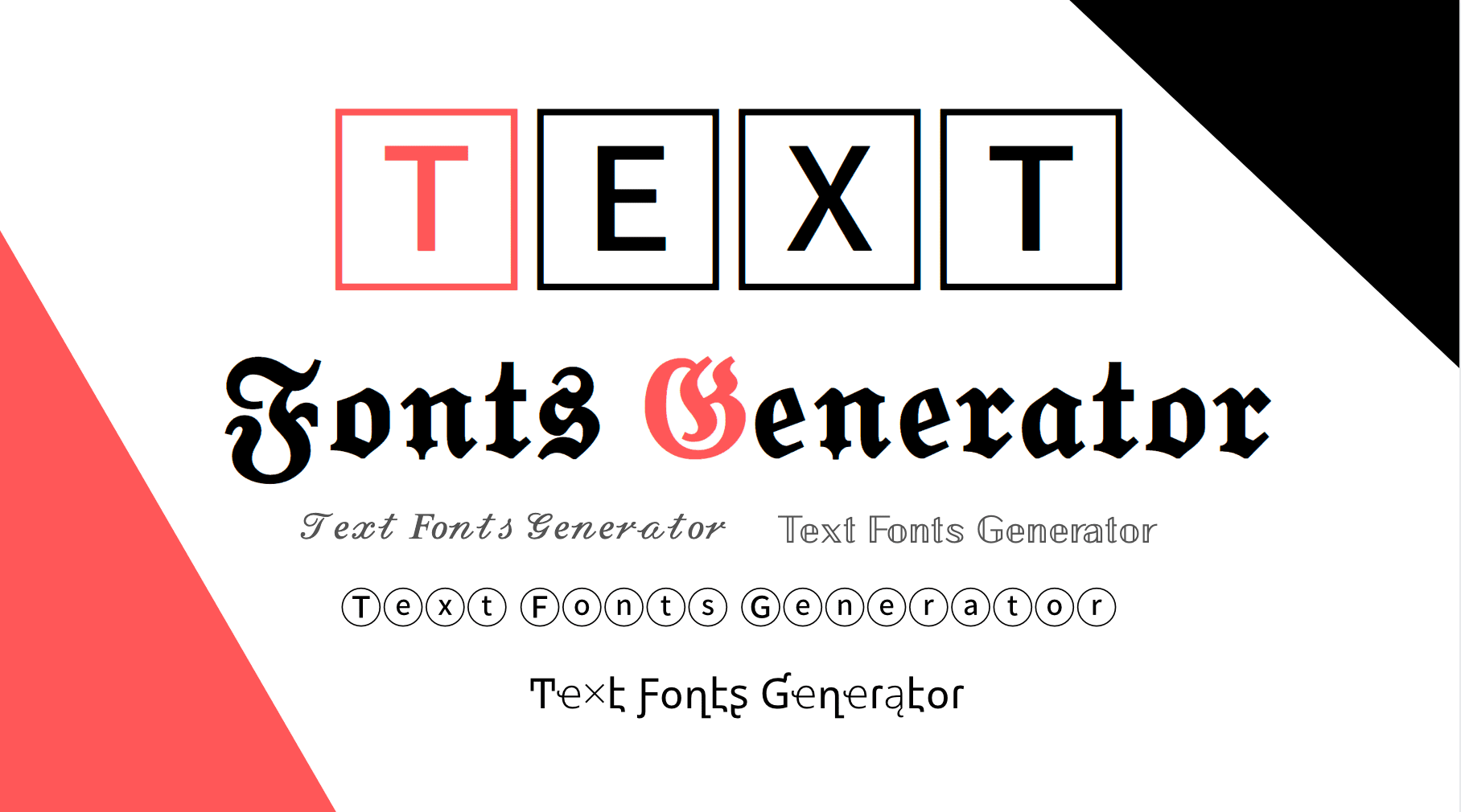 Text Fonts Generator ➜ Text Fonts
